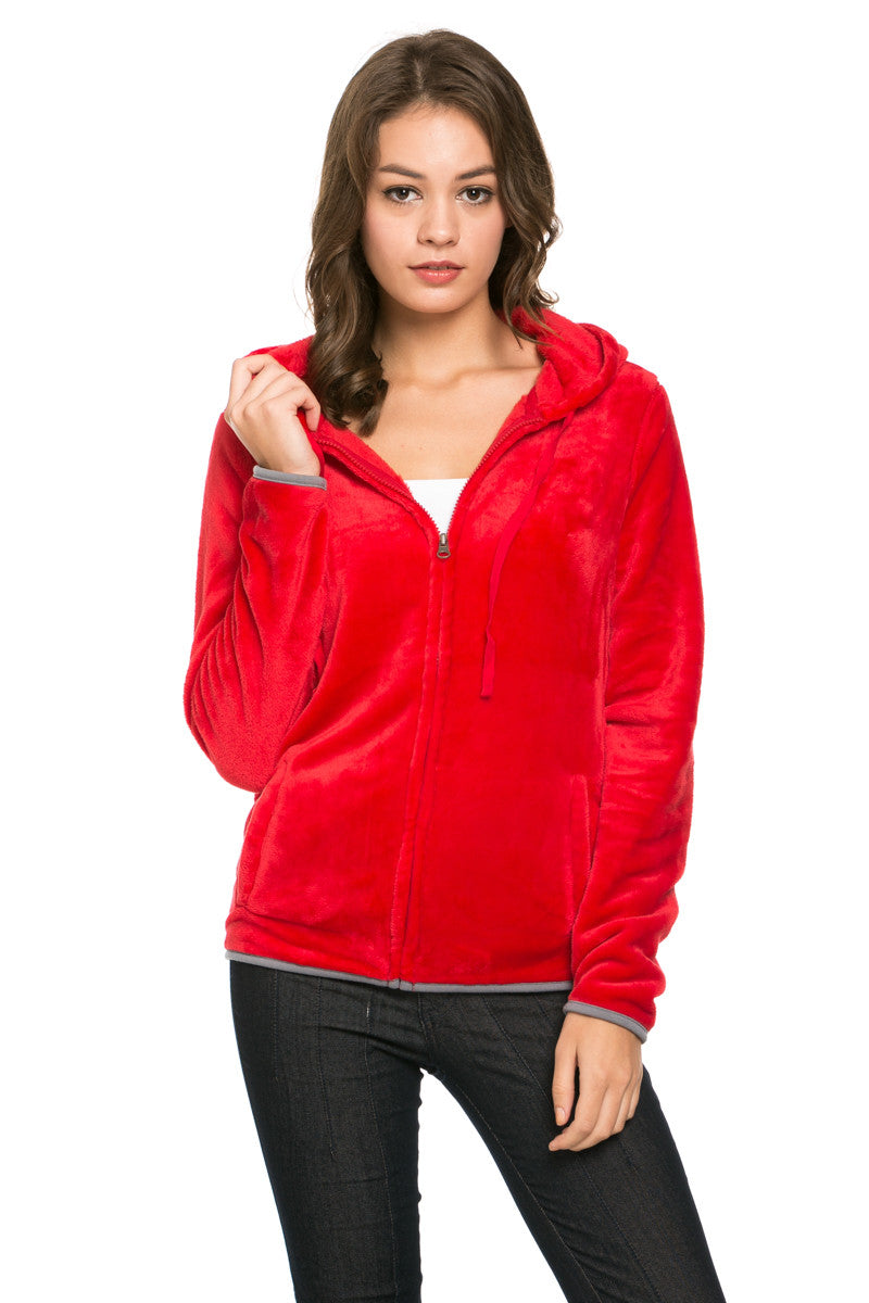 Download Full Zip Fleece Hoodie Jacket Red | My Yuccie