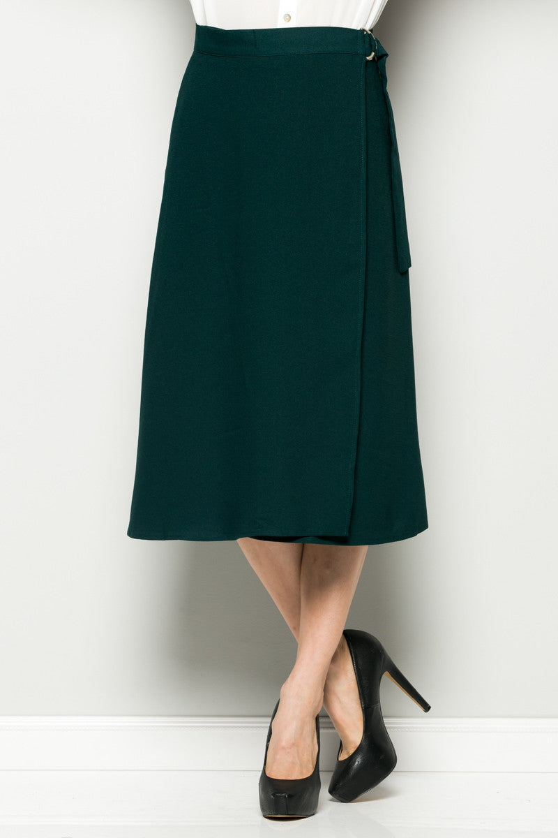 green high waisted skirt