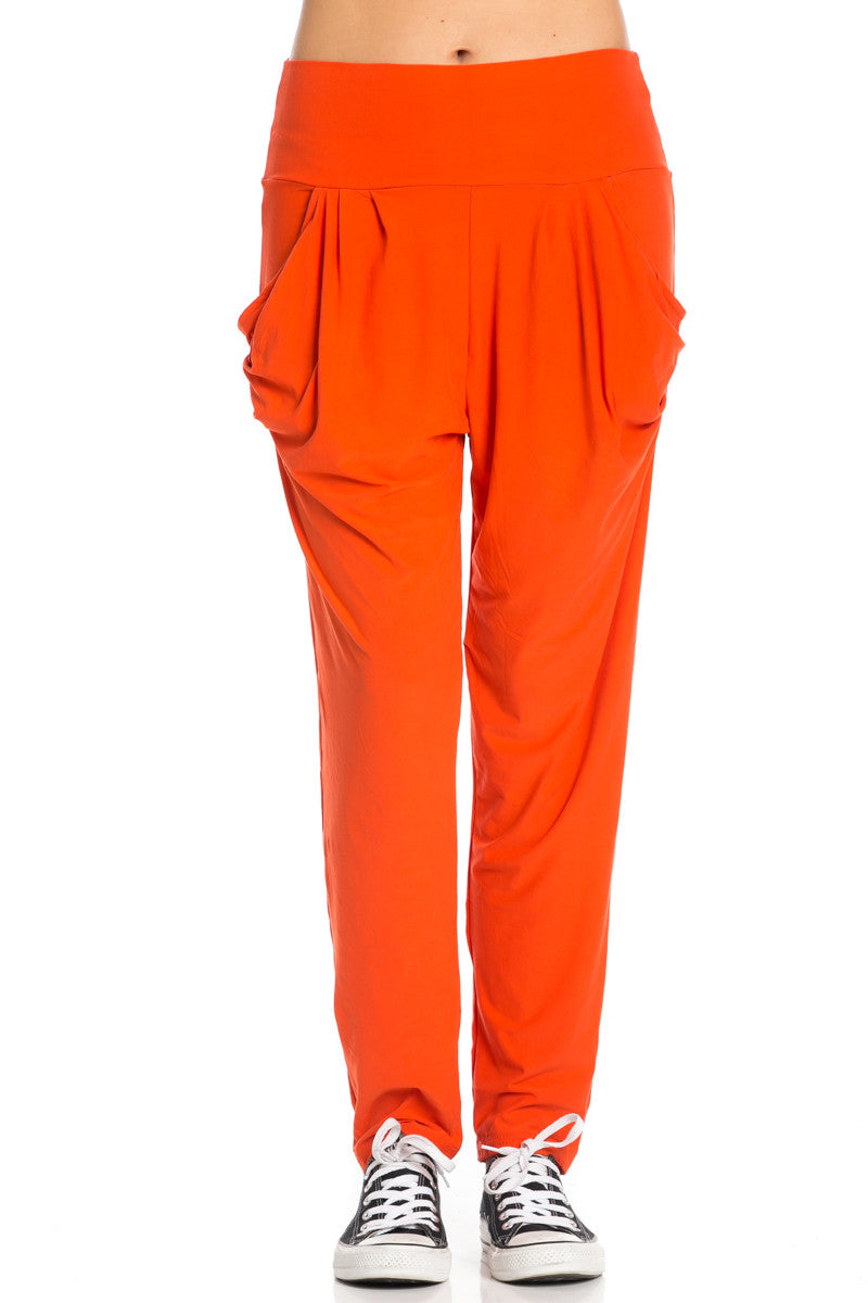 orange jogging pants