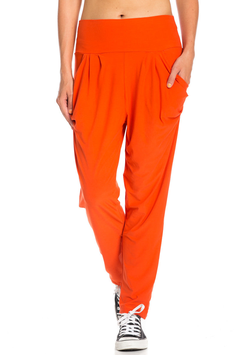 orange jogging pants