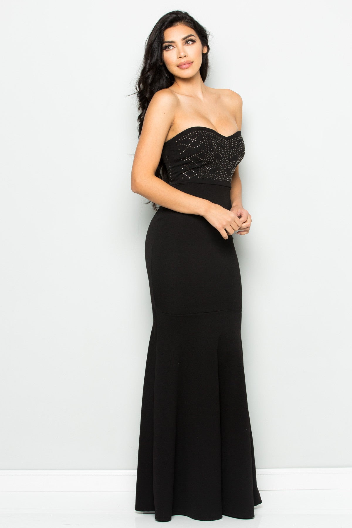 black mermaid tail dress