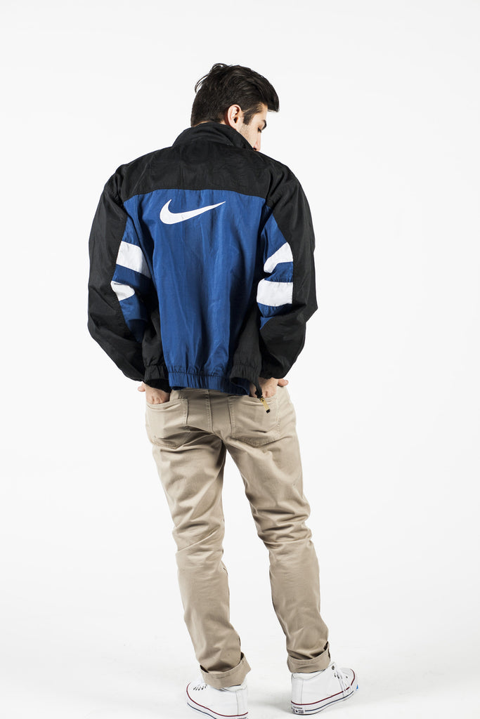 vintage blue nike windbreaker