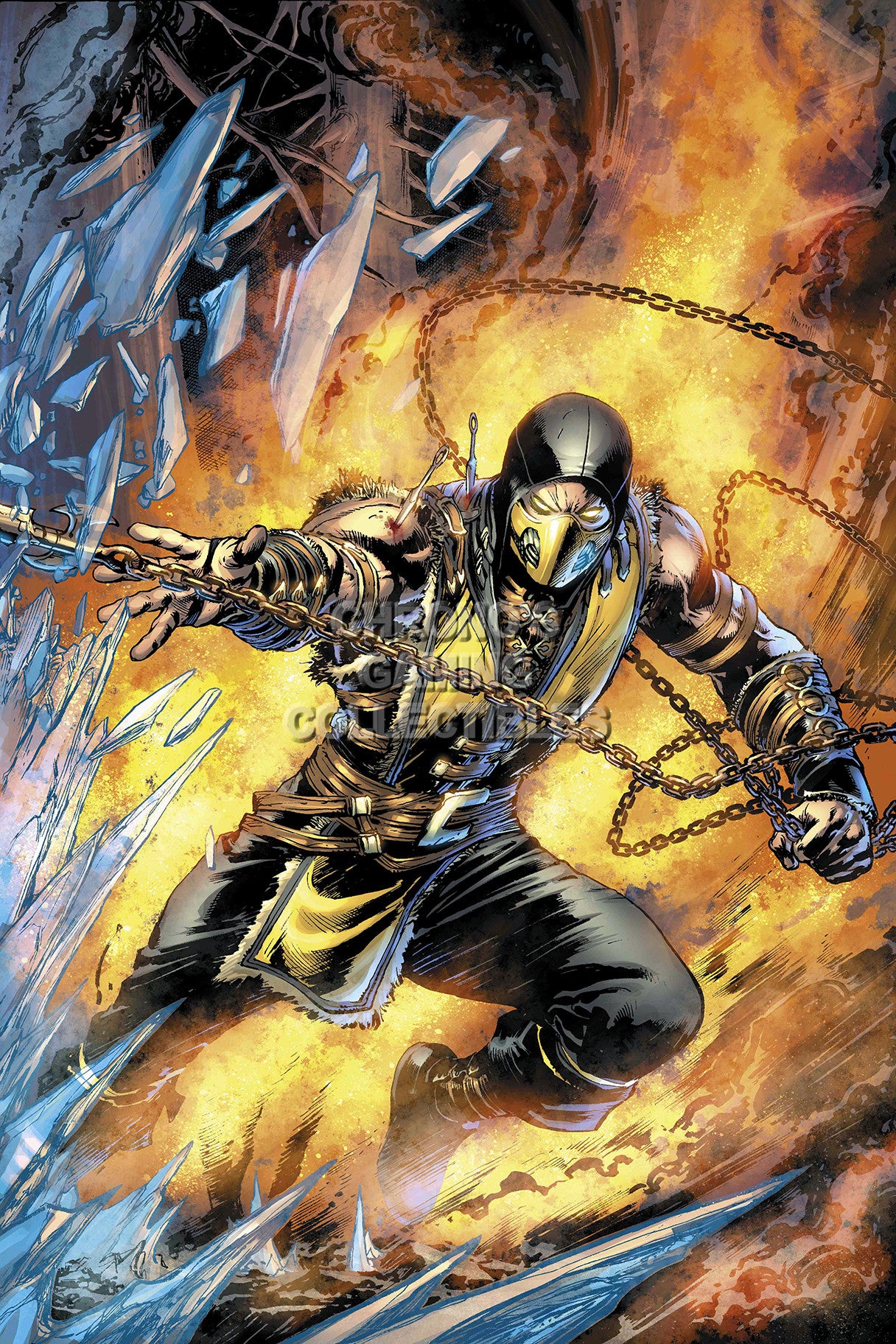 Cgc Huge Poster Mortal Kombat X Scorpion Ps3 Ps4 Xbox 360 One Mkx049