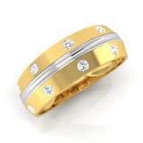 diamond studded gold jewellery - James Men's Ring - Pristine Fire - 1