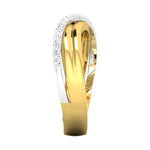 diamond studded gold jewellery - Michela Band Ring - Pristine Fire - 4