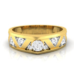 diamond studded gold jewellery - Rosario Men's Ring - Pristine Fire - 2