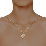 diamond studded gold jewellery - Raley Fashion Pendant - Pristine Fire - 4