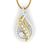 diamond studded gold jewellery - Angelle Fashion Pendant - Pristine Fire - 2