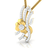 diamond studded gold jewellery - Annmaria Casual Pendant - Pristine Fire - 1