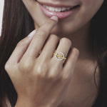 diamond studded gold jewellery - Yoshi Casual Ring - Pristine Fire - 5