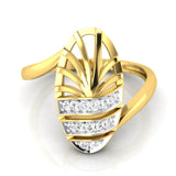 diamond studded gold jewellery - Wera Fashion Ring - Pristine Fire - 2