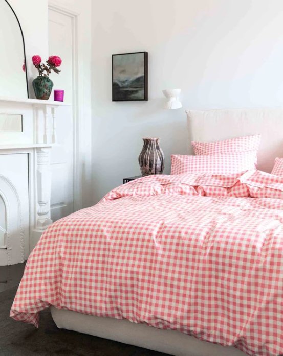 Kip & Co Gingham Candy Fitted Sheet Single