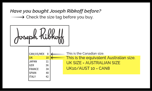 vagt Uberettiget kan ikke se Joseph Ribkoff Size Guide – After Hours Boutique