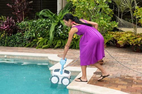 woman using Breeze 4WD in a pool