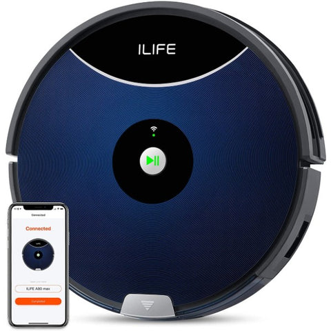 ILIFE Max 12" Blue Powerful Robotic Vacuum With App Control – Robot Cleaner Store
