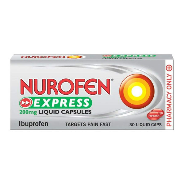 Nurofen Express 200mg Liquid Capsules 30 - Pharmacyfix