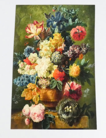 Flowers in a vase wooden jigsaw puzzle