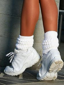 slouch socks women -  white slouch socks cotton hooters