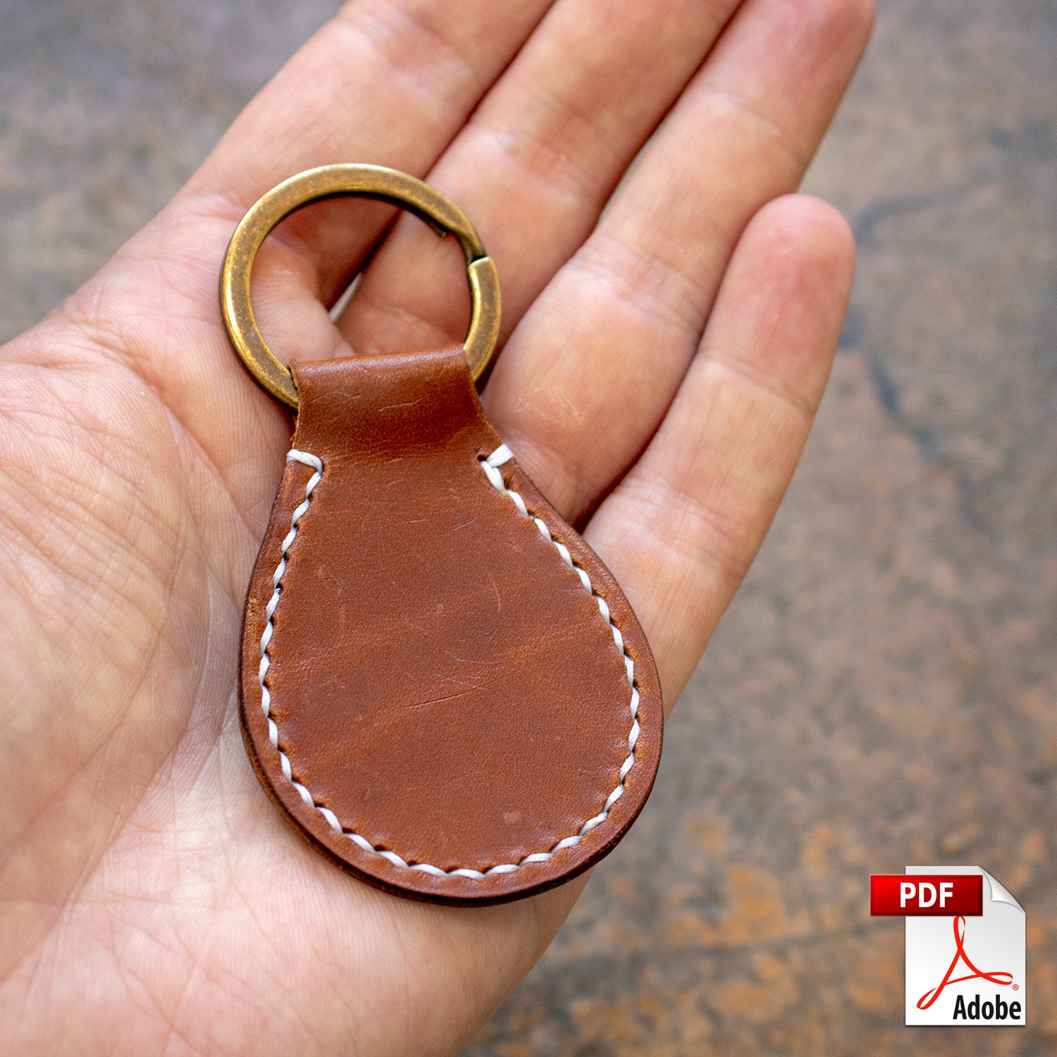 Free Template Leather Keychain Svg SVG PNG EPS DXF File