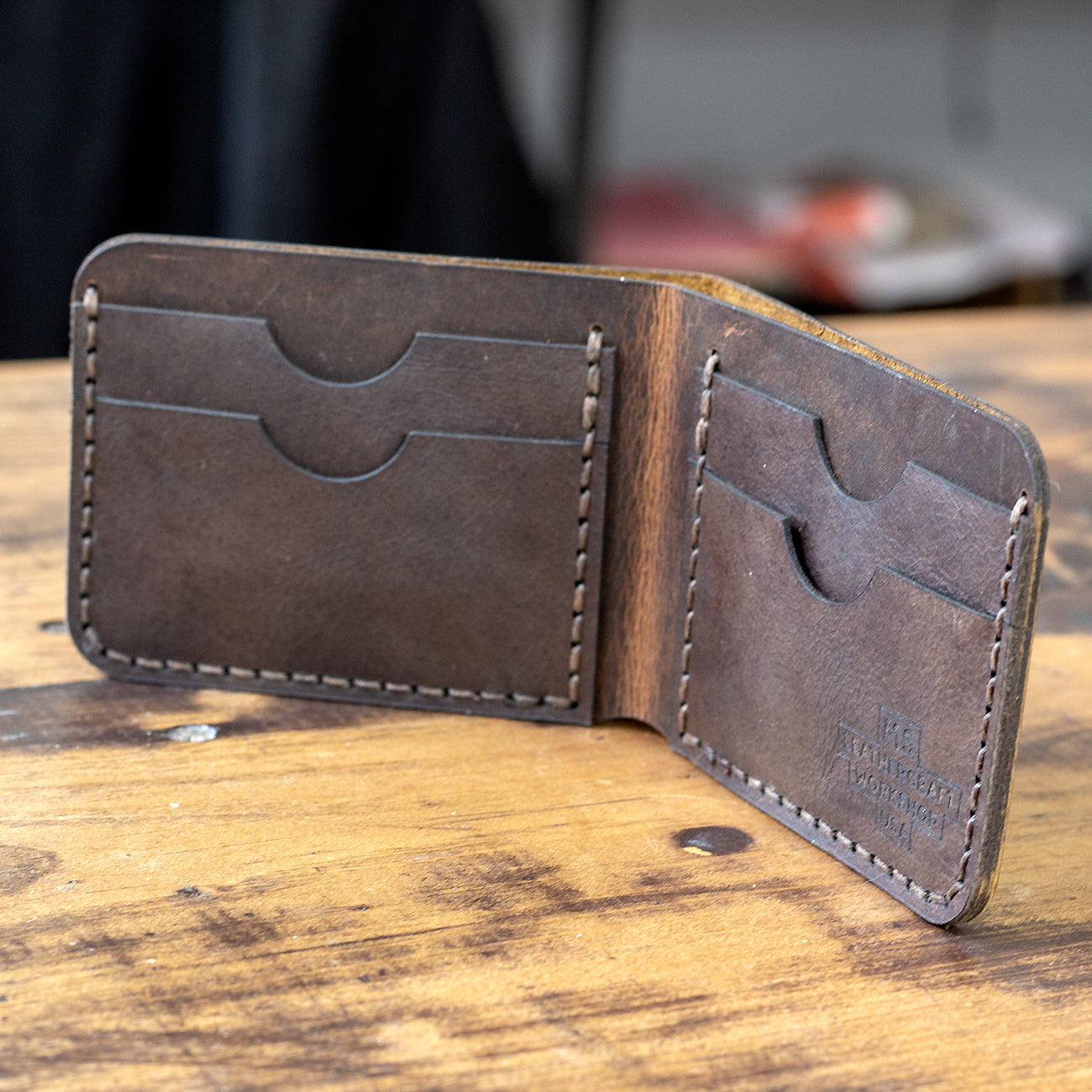 rustic-leather-bi-fold-wallet-acrylic-template-set-makesupply