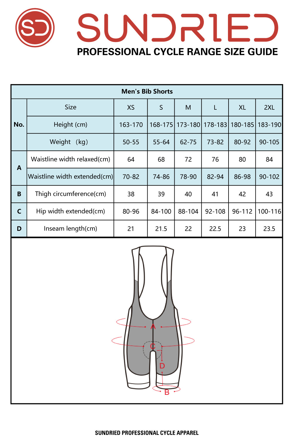 Sundried Peloton Men's Training Bib Shorts