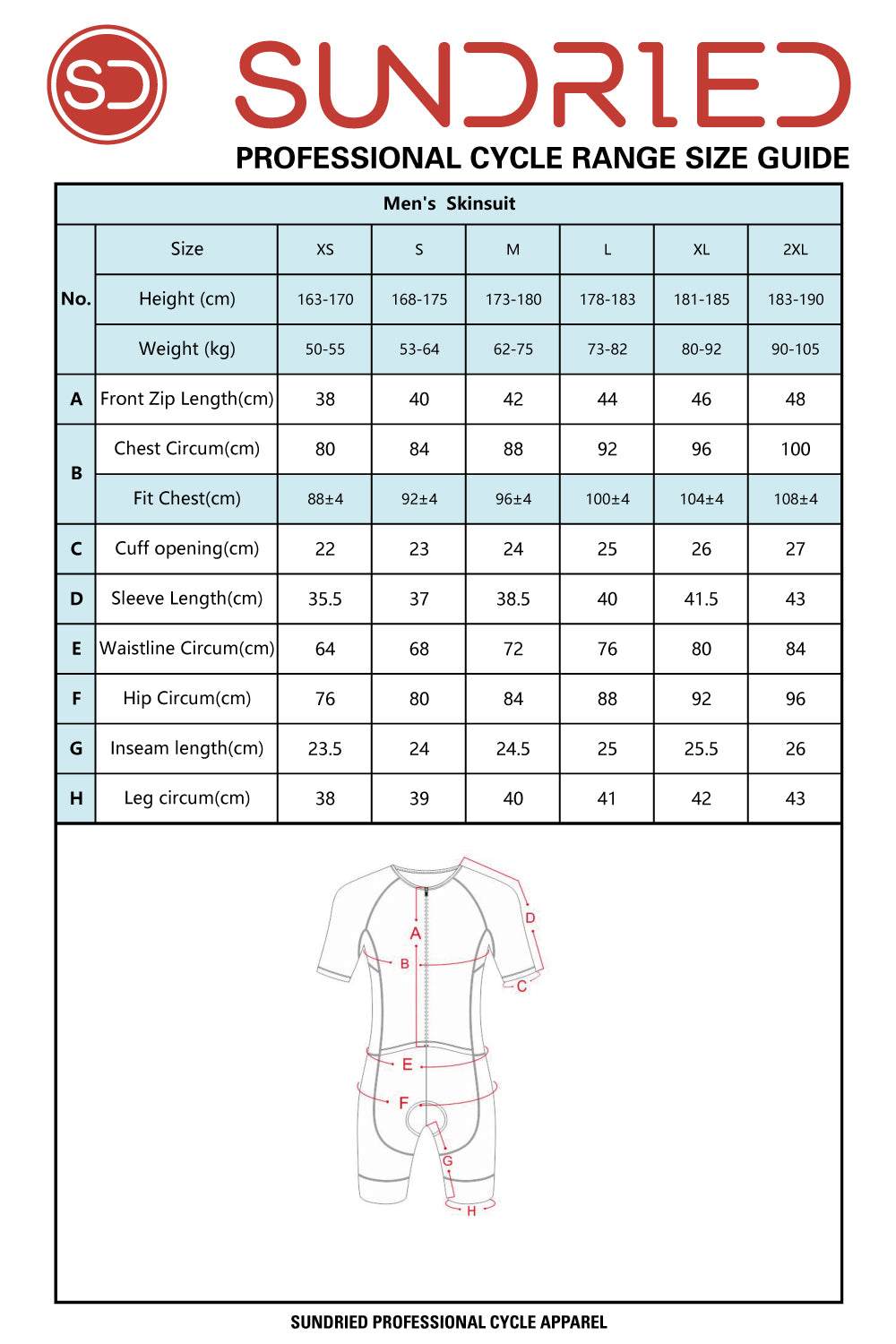 Sundried Men's Aero Skinsuit