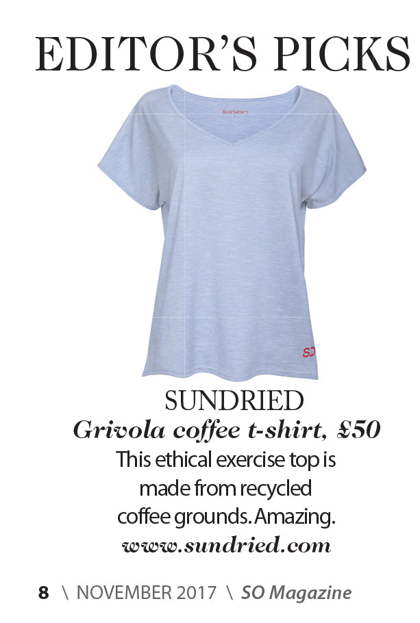 Sundried Yoga T-Shirt Featured in So Magazine