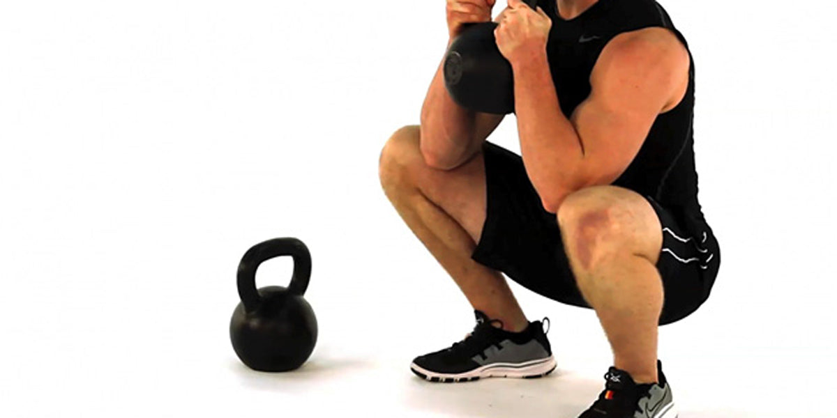 kettlebell goblet squat training workout gym fitness