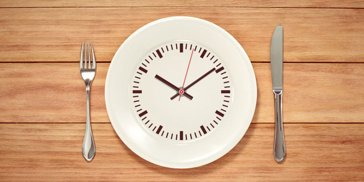 Intermittent Fasting Plate Clock Knife Fork
