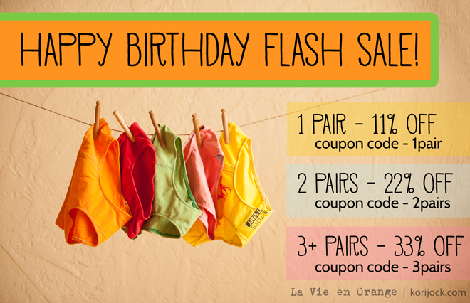 Get up to 33% off June 26th only - it's a happy birthday flash sale! | La Vie en Orange