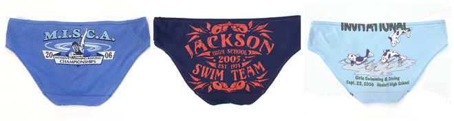 Rachael was a swimmer in high school and had La Vie en Orange turn her old competition tees into new undies! | korijock.com