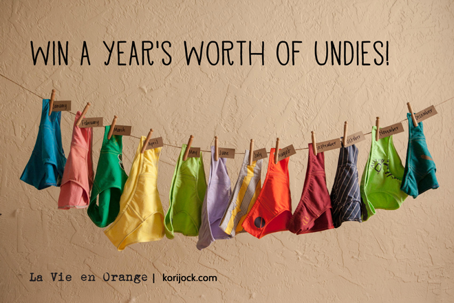 Enter to win a year's worth of undies below!
