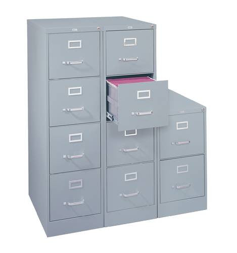 heavy-duty vertical file cabinet, 2-drawer letter, 26-1/2" deep