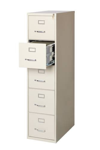 Heavy Duty Vertical File Cabinet 5 Drawer Letter 26 1 2 Deep