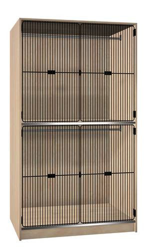 Music Band Uniform Storage Cabinet With Black Grill Doors 2 Equal