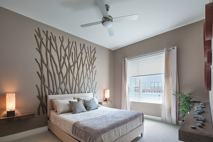Branches Headboard Design by Susie Frazier - example of representational nature in biophilic design