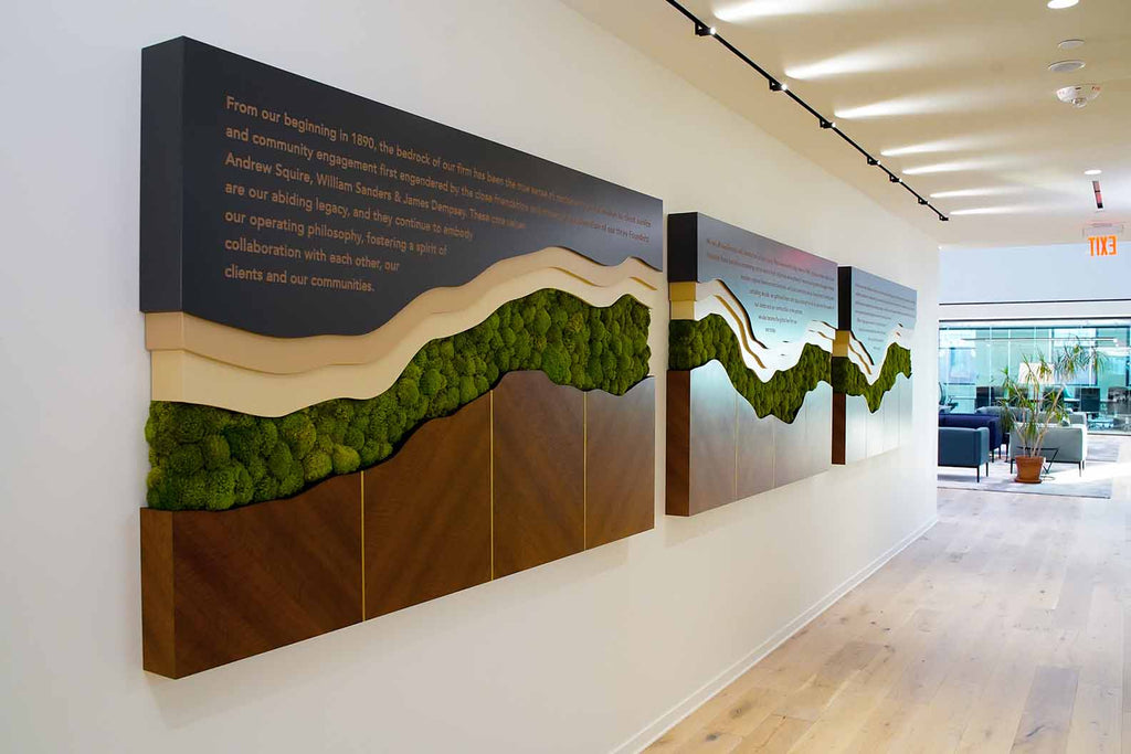 FLOW by Susie Frazier, a biophilic art installation for Squire Patton Boggs