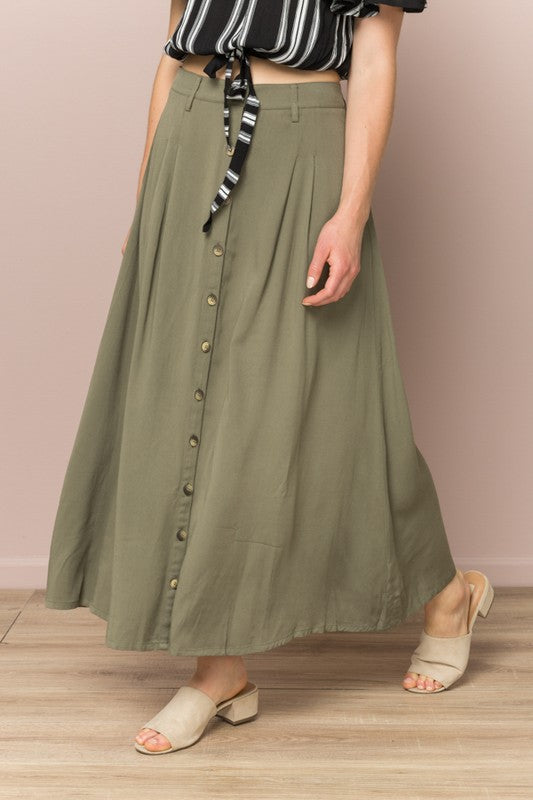 long button down skirt