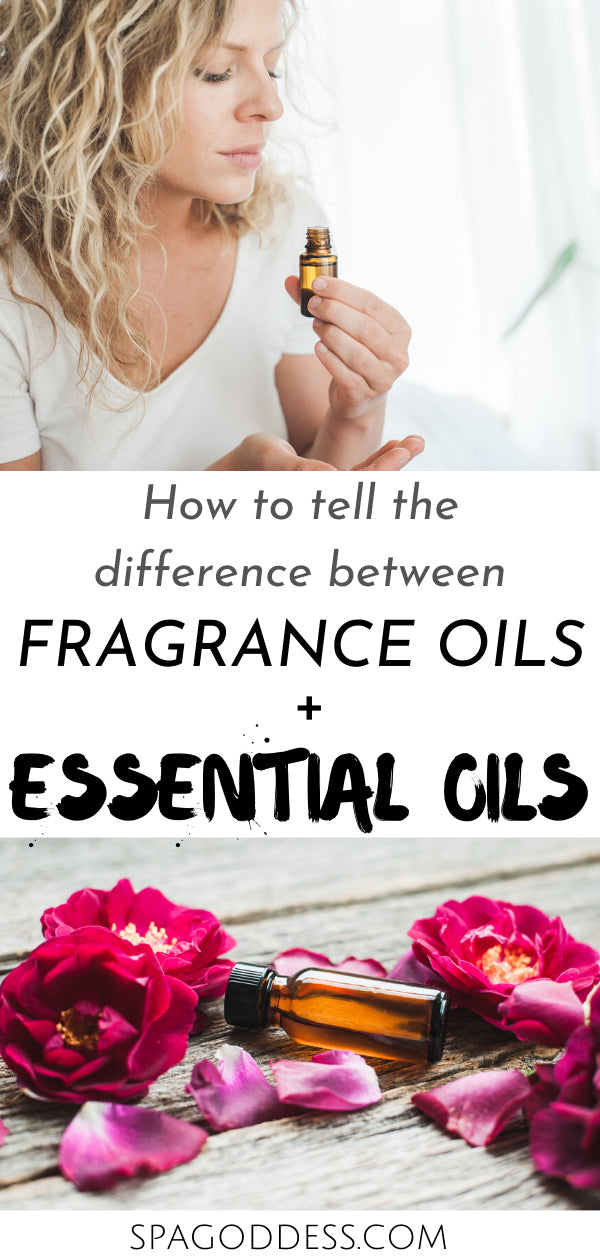 Learn How to Tell the Difference Between Fragrance Oils and Essential Oils on the SpaGoddess Apothecary Blog