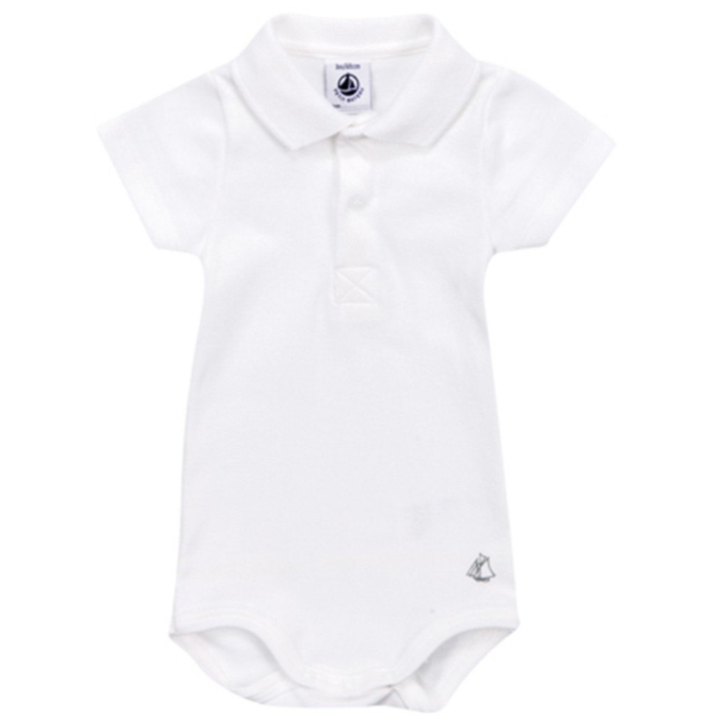 white polo onesie