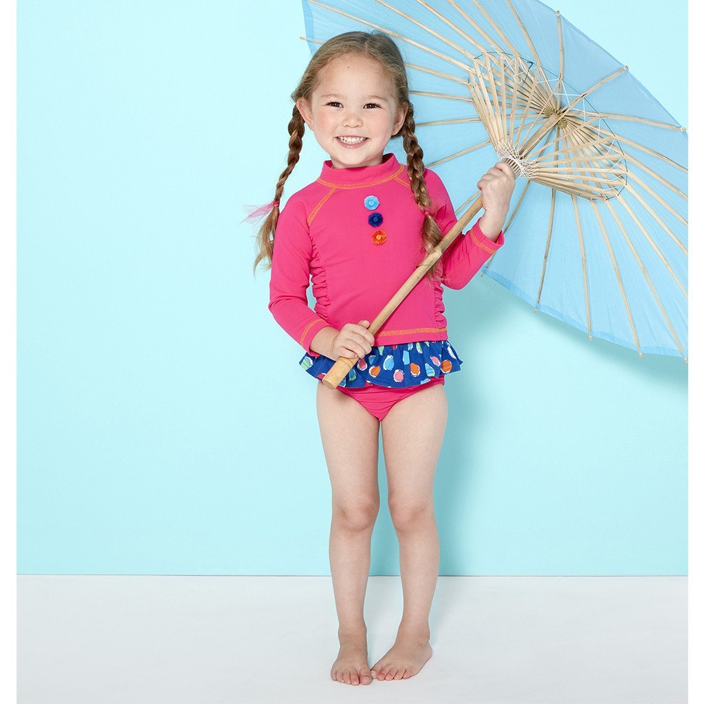 Le Top Baby Girl SPF Skirted Dot Swimsuit | Ever Simplicity