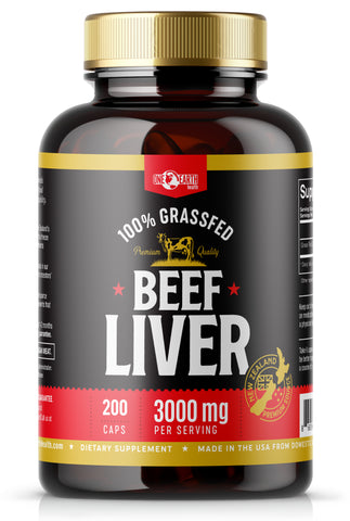 Beef organ supplement bottle