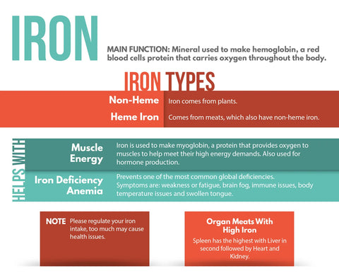 Main functions and health benefits of iron—Nutritional profile of beef organs—One Earth Health
