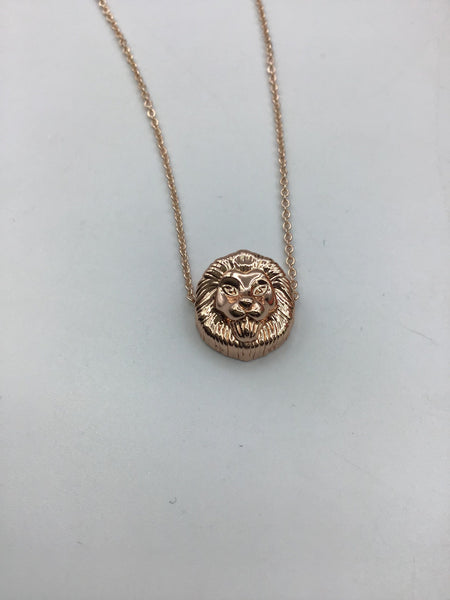 gold lion coin necklace