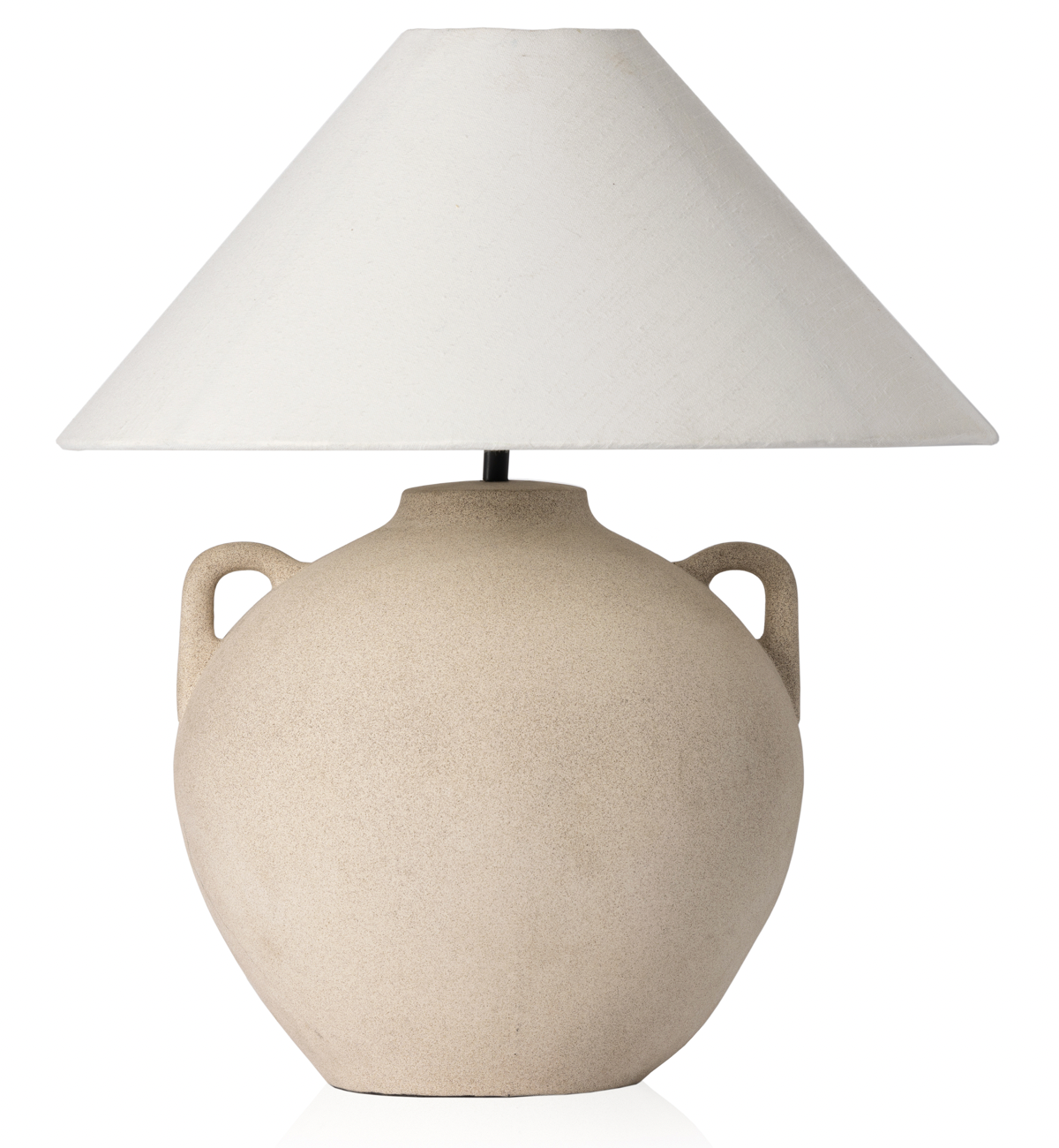 stone coloured table lamp