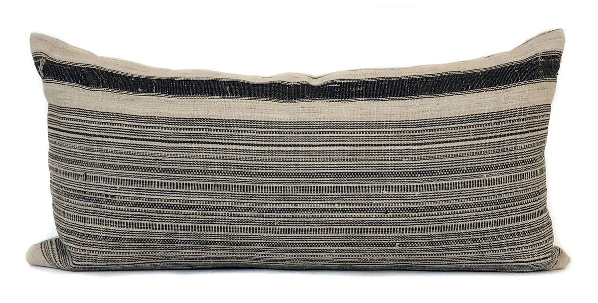 stripe pillow Hmong pillow 16.5\u00d721 fringe on top ...