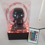 Star Wars - Shadow Trooper (CUSTOM) with LED lightup SDCC 2011 engraved Perspex Light Pop Box