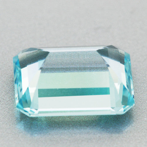 Loose Rare Teal Color Emerald Cut Aquamarine Gemstone | 2.72 Carats ...