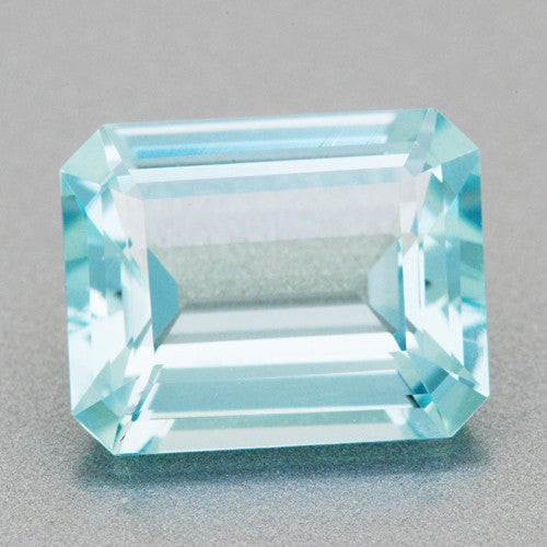 Loose Rare Teal Color Emerald Cut Aquamarine Gemstone | 2.72 Carats ...