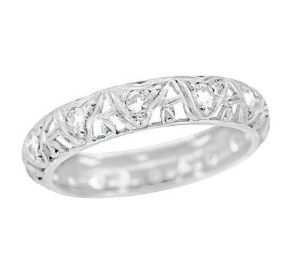 Wb041bbr Antique Filigree Wedding Band Curved And Engraved Shadow Band Blooming Beauty Unique Enga Filigree Wedding Band Antique Filigree Wedding Bands